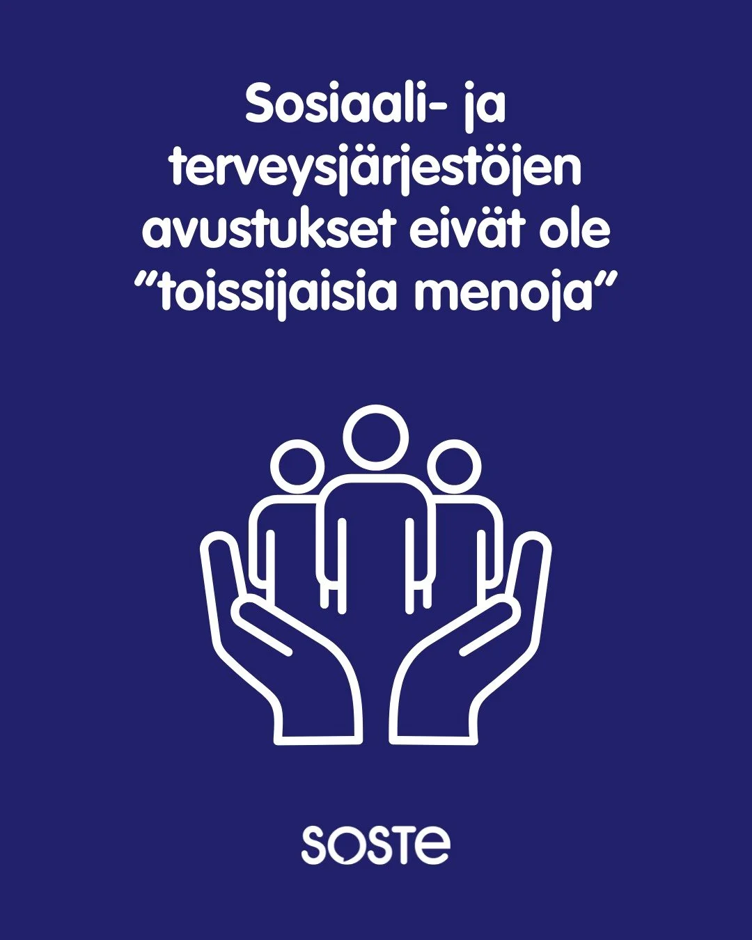 Sosiaali- ja terveysj&auml;rjest&ouml;jen avustukset eiv&auml;t ole &rdquo;toissijaisia menoja&rdquo;.

Ministeri Riikka Purra on puhunut, ett&auml; h&auml;nen esitt&auml;m&auml;ns&auml; lis&auml;leikkaukset kohdistuisivat valtion &rdquo;toissijaisii