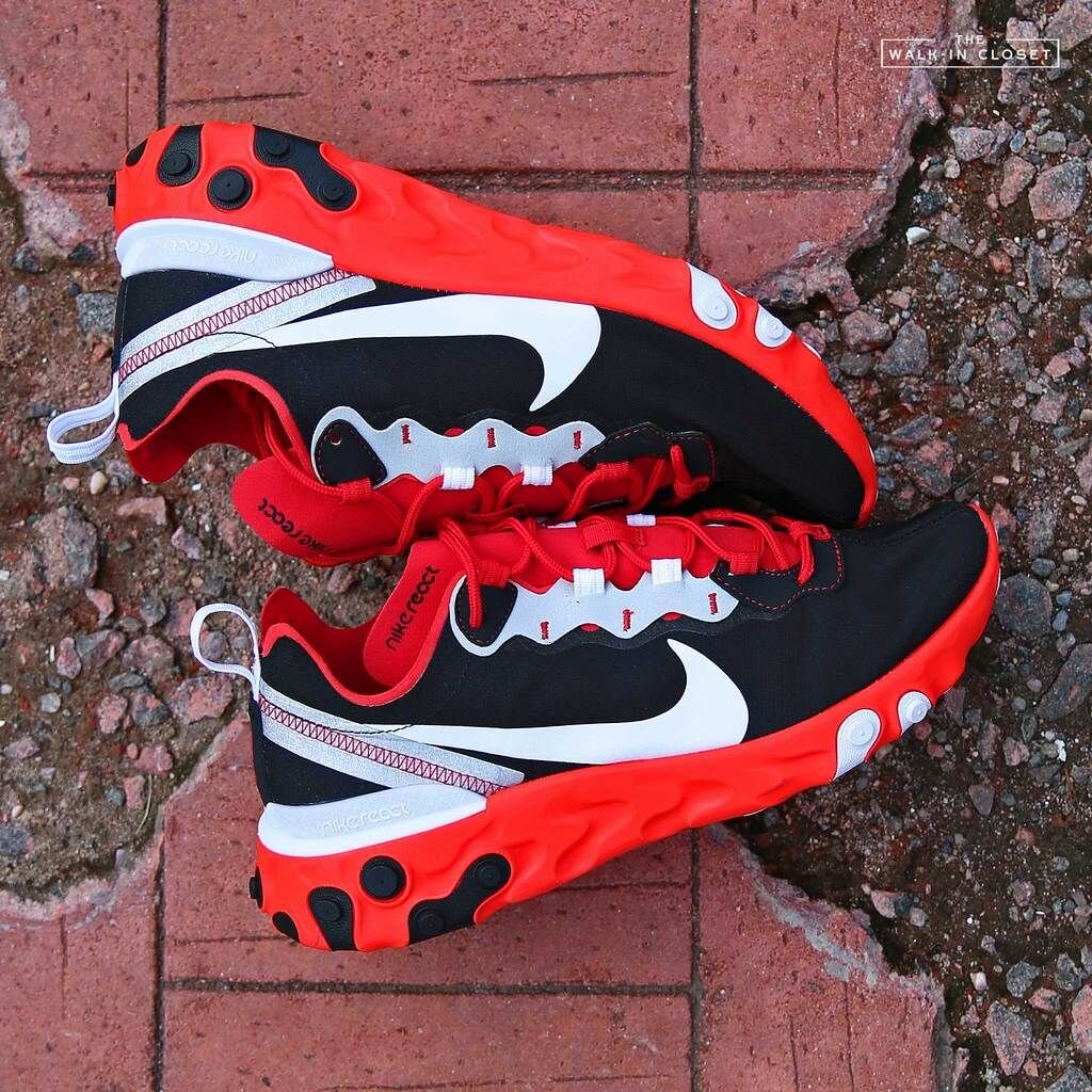 nike react element 55 red and black