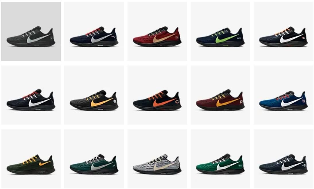 The Nike x NFL Pegasus 36 Shoes Are On 