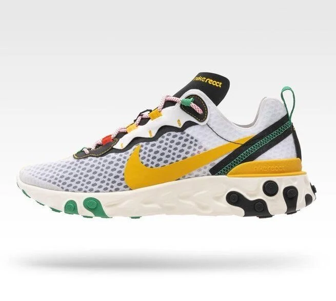 nike react element 55 white university gold