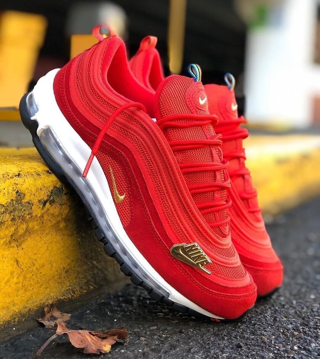 red and gold air max 97