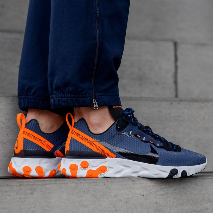 The Nike React Element 55 Navy Orange Is On Sale For 55 99 Kicks Under Cost The Nike React Element 55 Navy Orange Is On Sale For 55 99 Kicks Under Cost