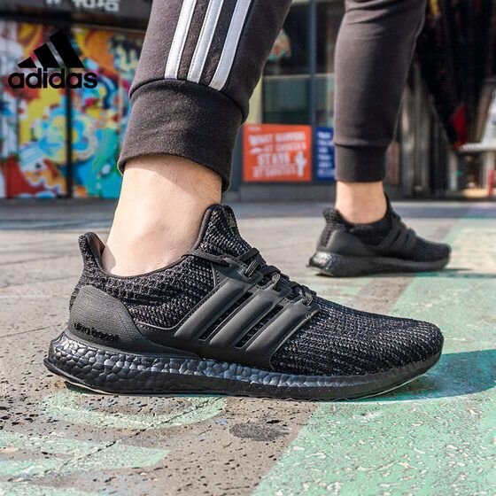 adidas ultra boost triple black on foot