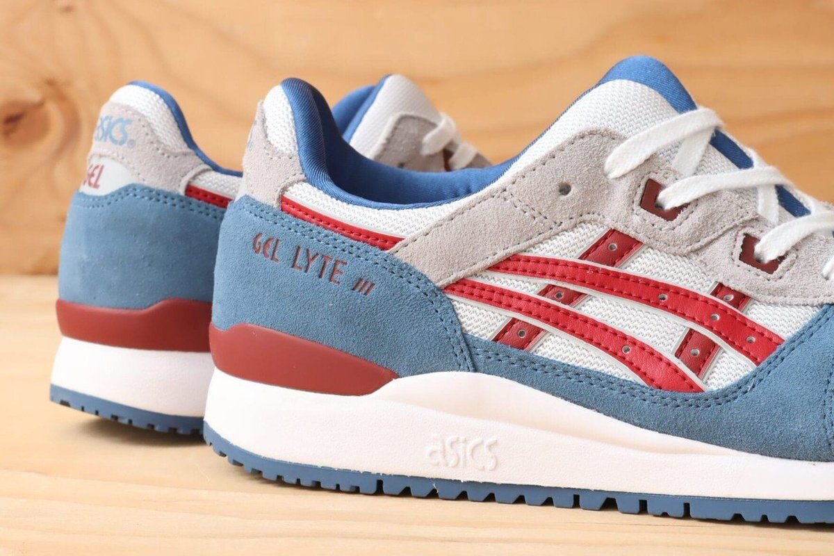 asics gel lyte 3 bleu et rouge