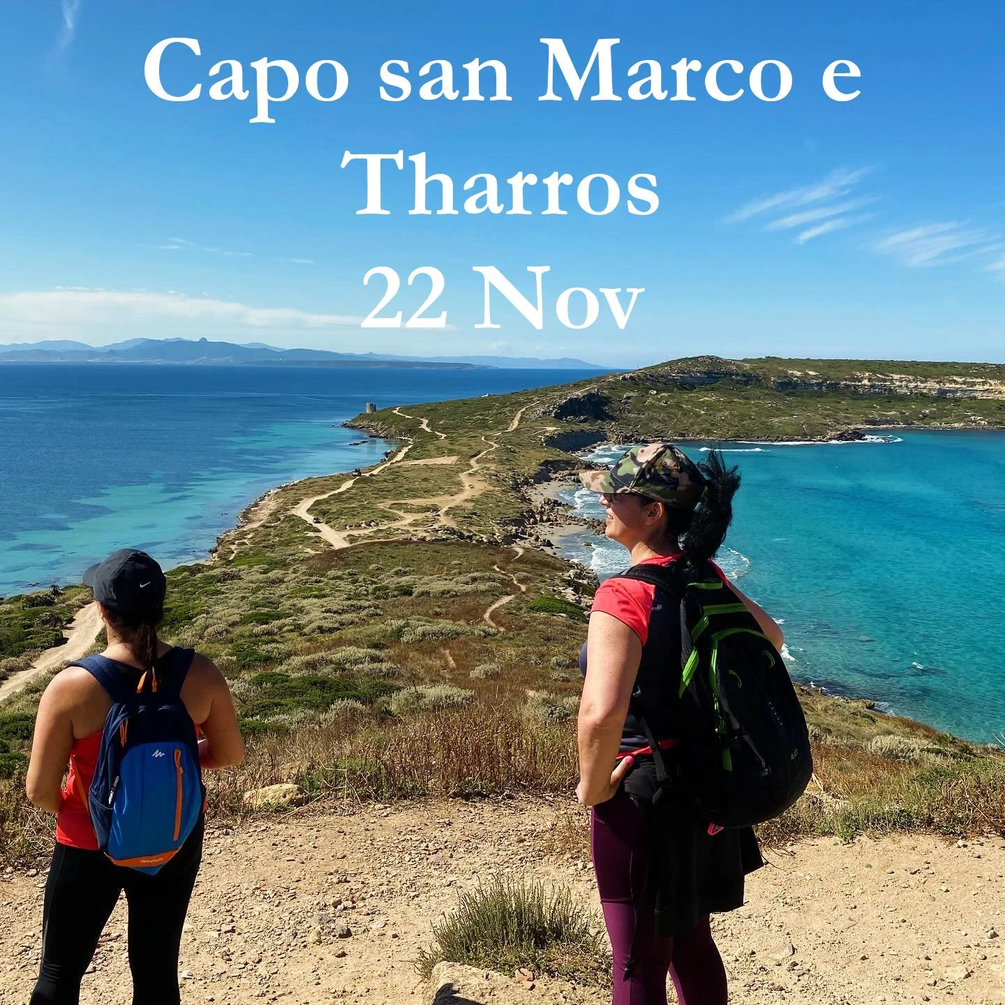 ESCURSIONE SAB 22 NOV A
CAPO SAN MARCO E THARROS 

🌍 Unisciti a Noi a questa giornata dedicata ad archeologia e storia. Iniziamo con un bellissimo percorso lungo la costa del peninsula di Capo San Marco, dopo di che faremo una visita al parco archeo