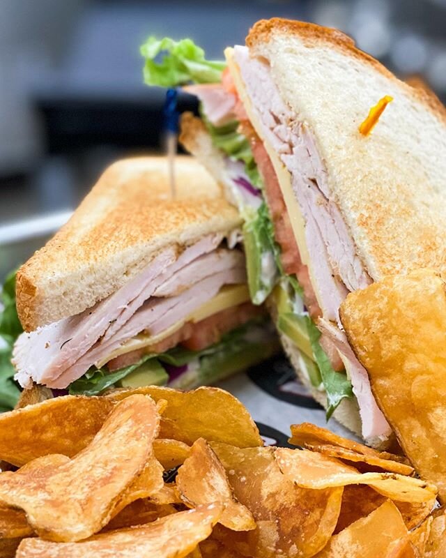 There are lots of scratch made items on our new menu, like this Roasted Turkey Club! Featuring citrus brined slow roasted Michigan turkey breast, applewood smoked bacon, smoked Gouda, avocado, lettuce, tomato and mayo on local sourdough. It&rsquo;s t