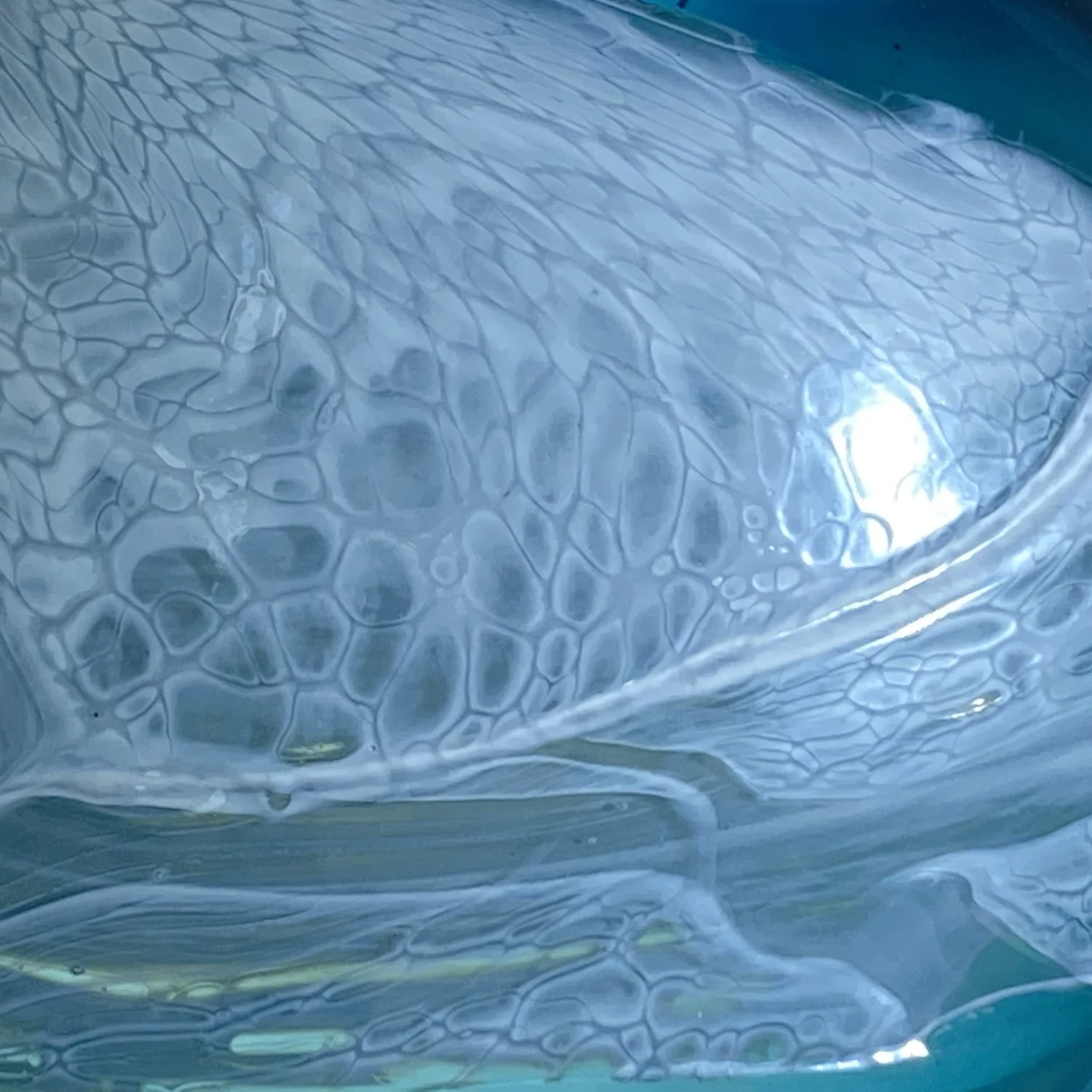 Surf Pebble Vase in Sea Blue Glass by Alison Vincent