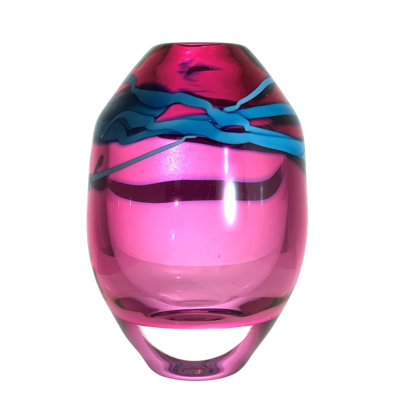 Swirl Vase in Gold Ruby & Turquoise by Alison Vincent