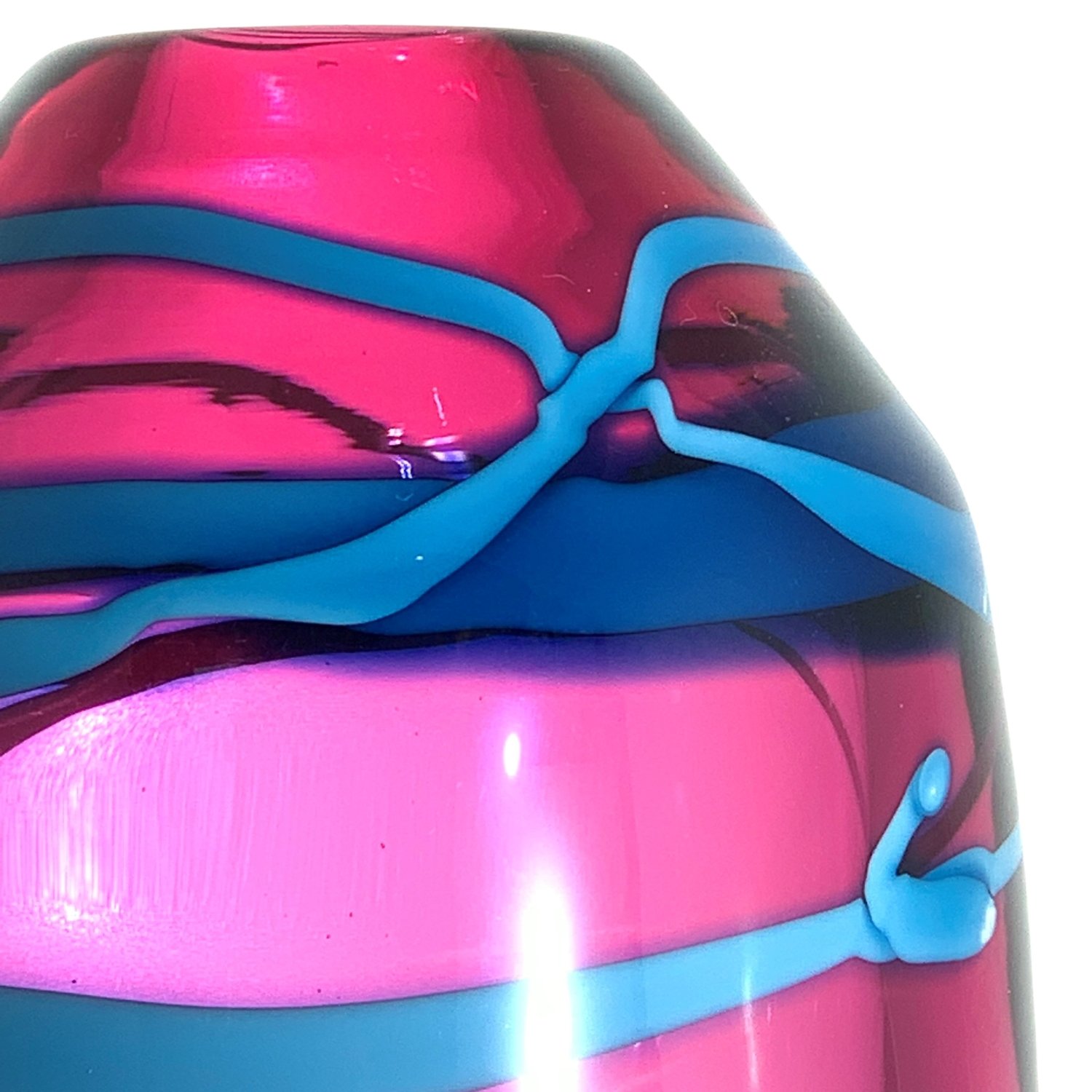 Swirl Vase in Gold Ruby & Turquoise by Alison Vincent