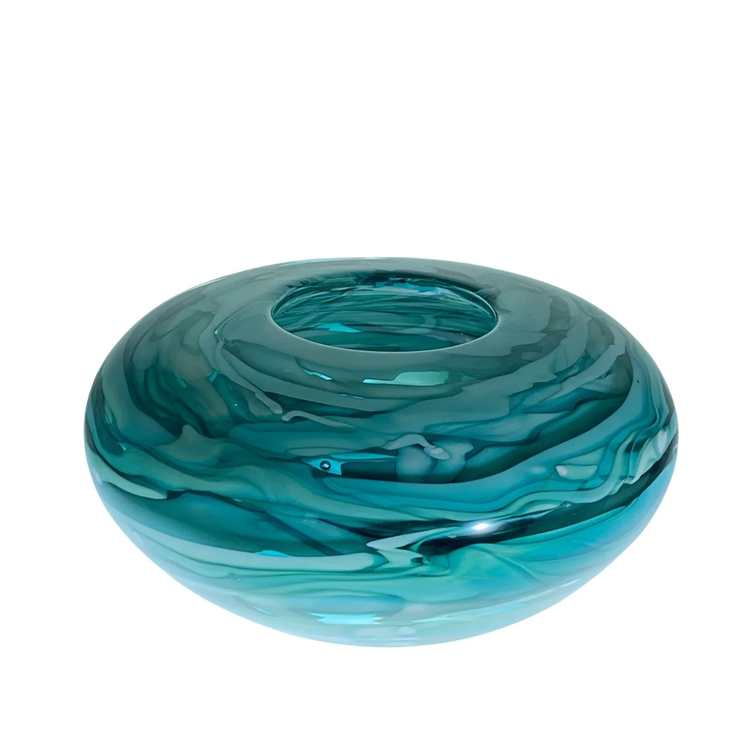 Birds Nest Bowl in Sea Green avg659 - pre-order — Alison Vincent Glass