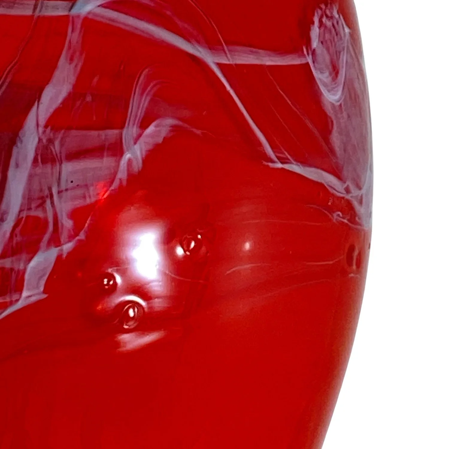 Lava Vase in Poppy Red Hand Blown Glass by Alison Vincent
