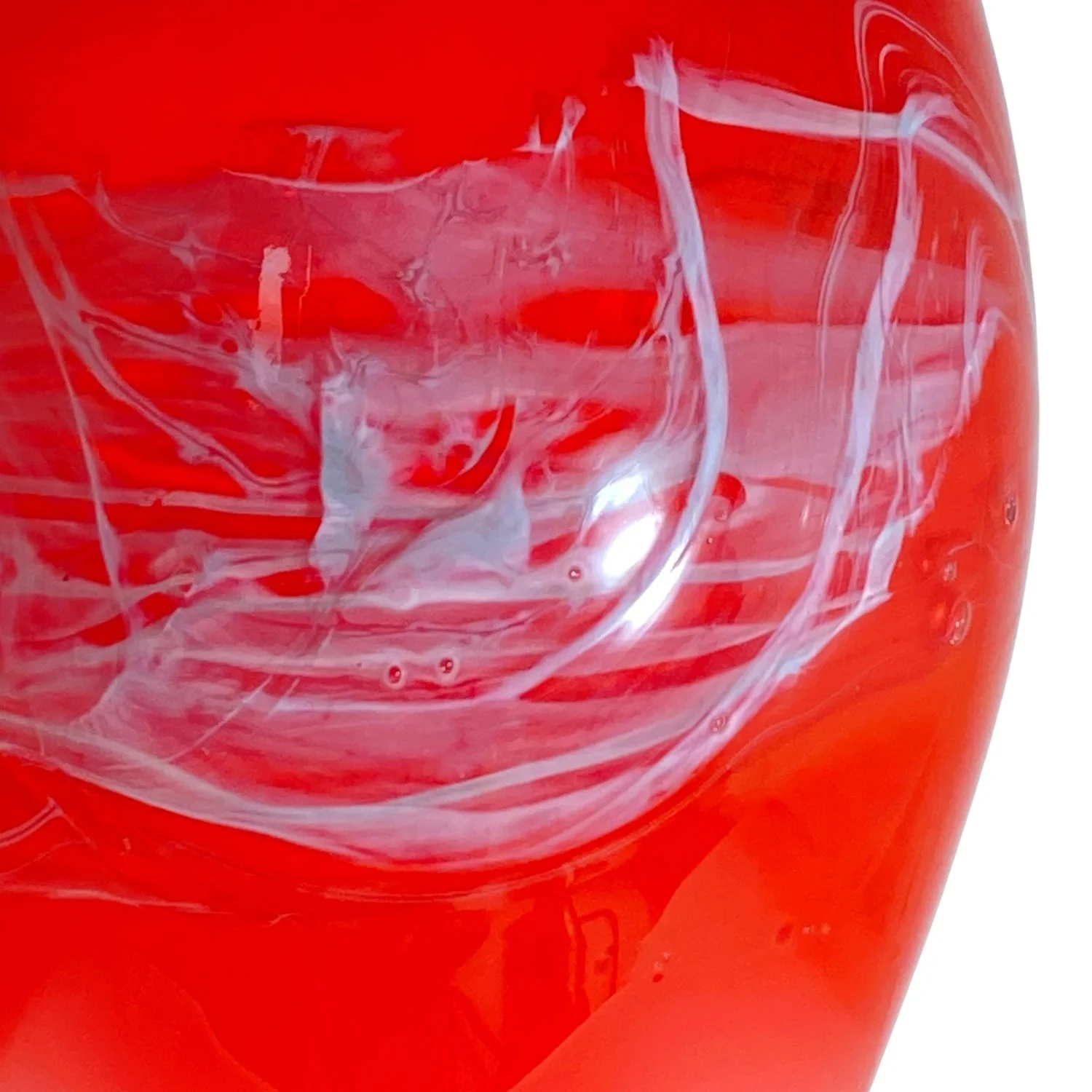 Lava Vase in Poppy Red Hand Blown Glass by Alison Vincent