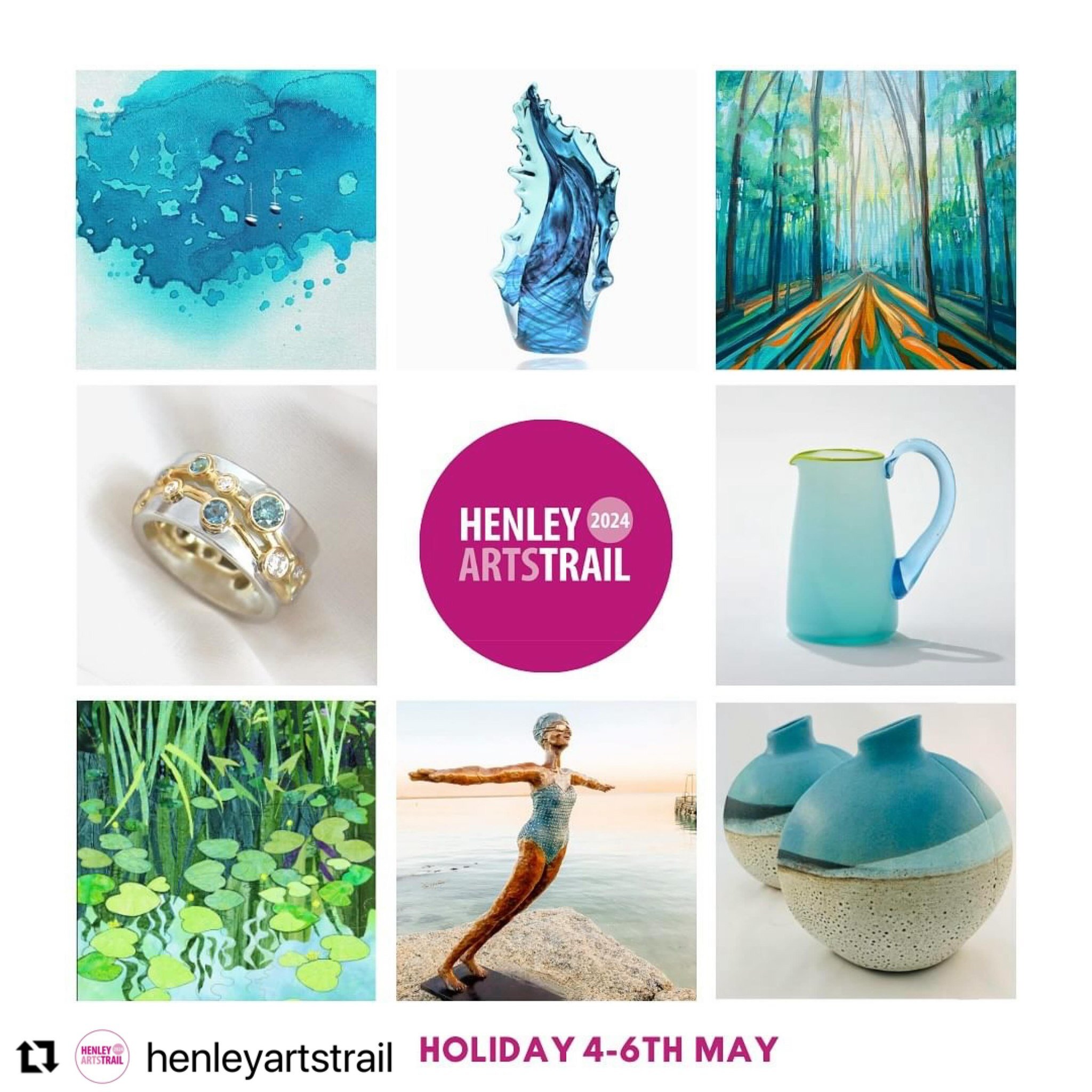 Looking forward to my work on show and for sale at @Henleyartstrail early May bank holiday 4-6 May with PV 3 May. 
My work will be at River &amp; Rowing Museum, Henley - Venue 5 - on the banks of the Thames. 

Look at @Henleyartstrail website so see 