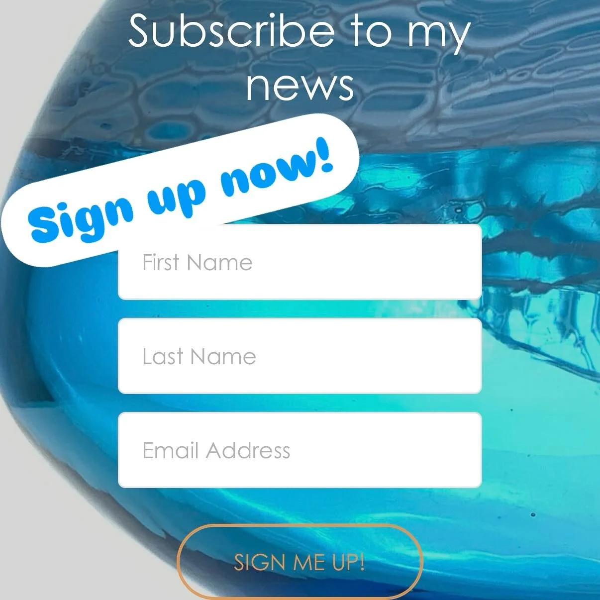 Did you know you can sign up to my very occasional email newsletter to find out latest news about me, events I am organising, exhibitions and galleries I am showing in, and my new ranges together with open days, and shortly a new range of classes tha