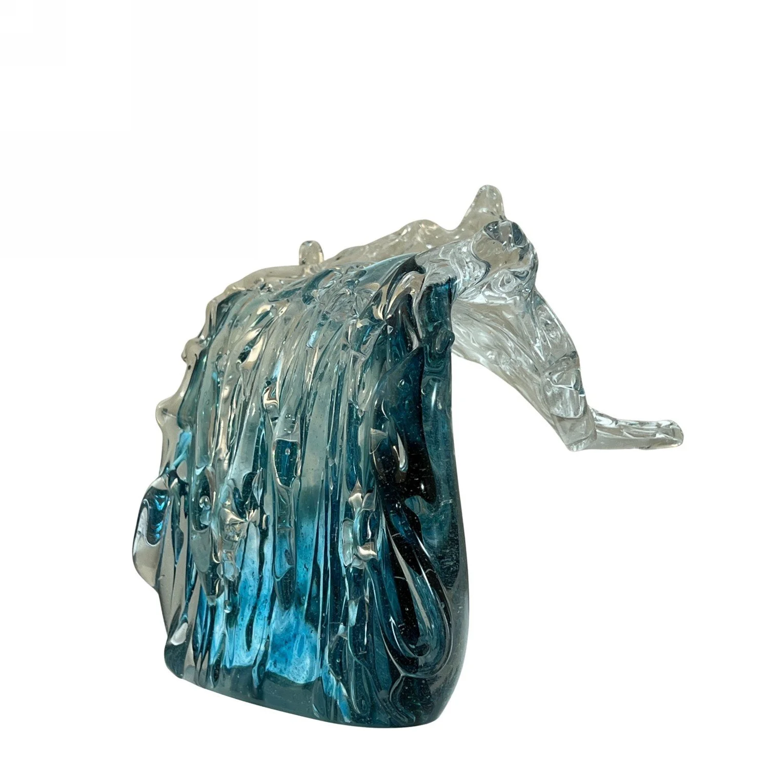 Cresting Wave in 5 Sea Blues by Alison Vincent