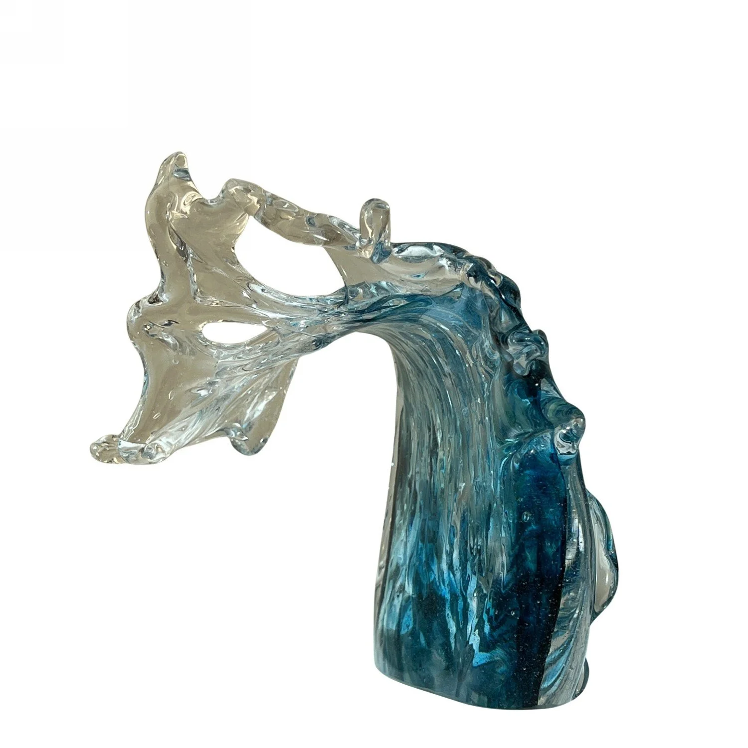 Cresting Wave in 5 Sea Blues by Alison Vincent