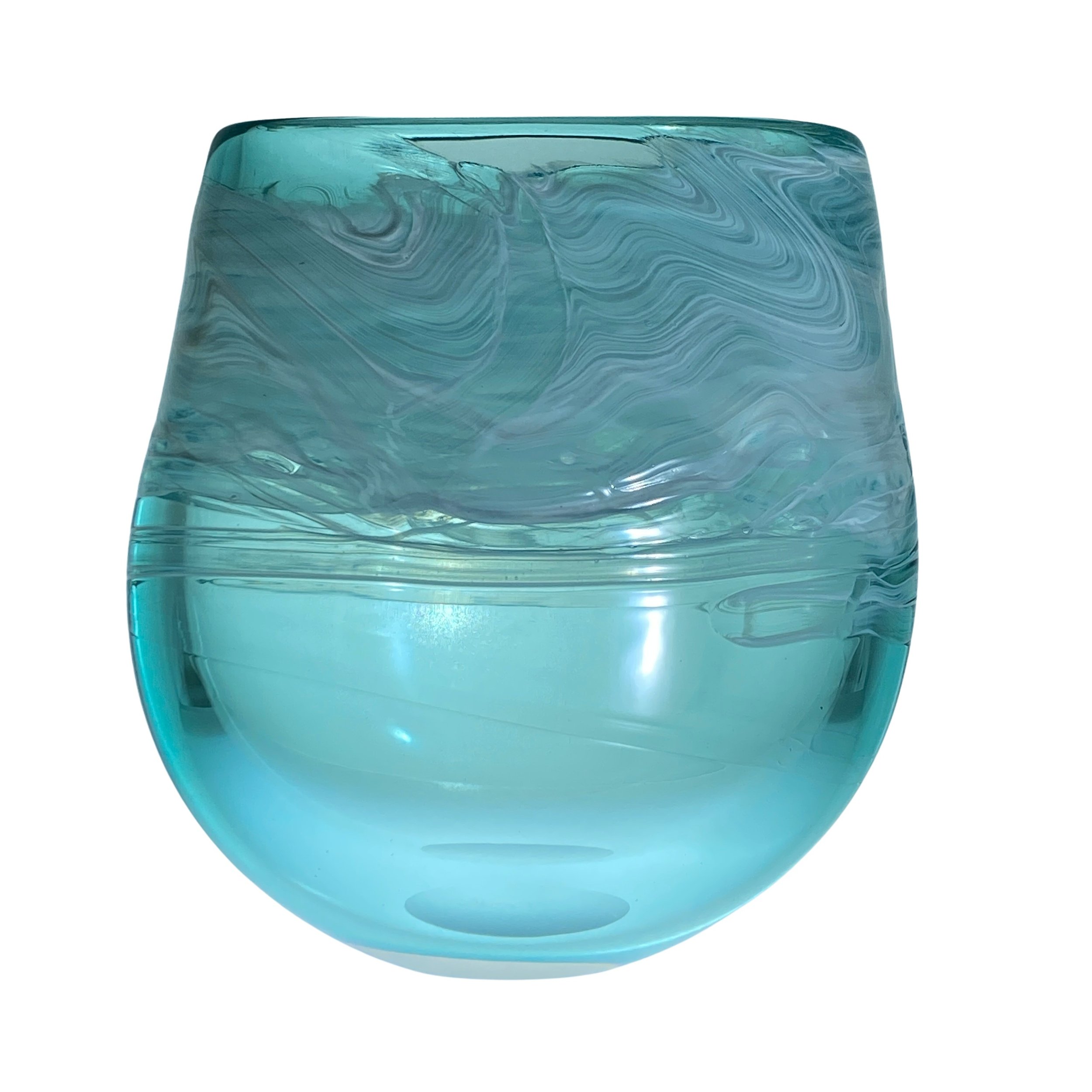 Surf Pebble Vase in Sea Green avg523