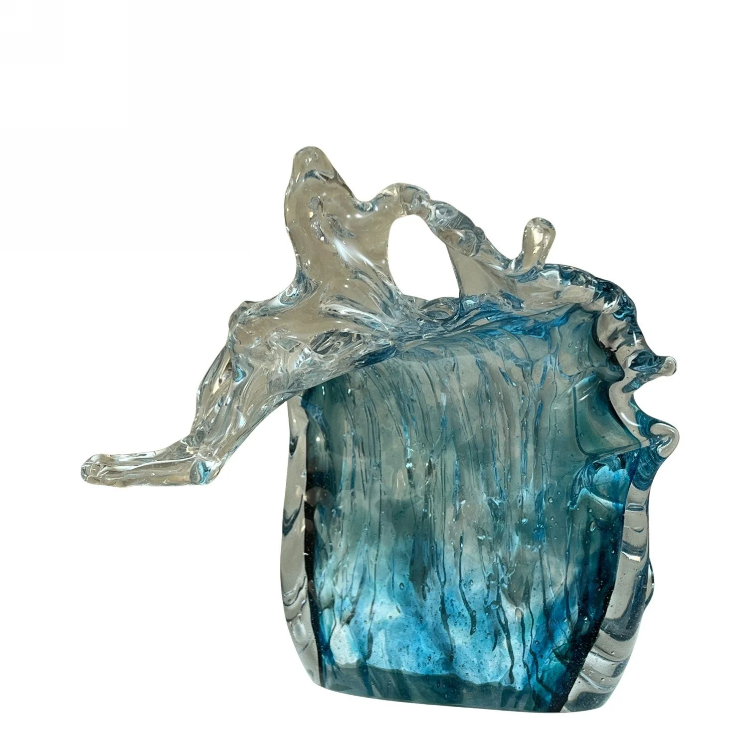 Cresting Wave in 5 Sea Blues by Alison Vincent