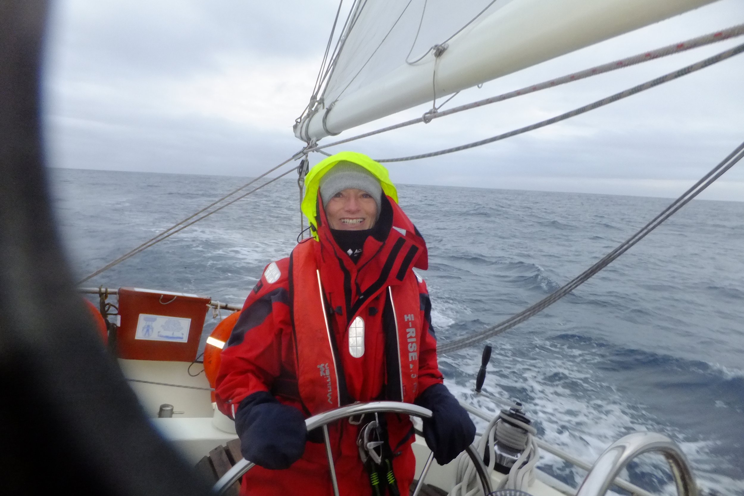 Alison Vincent sailing in Antarctica