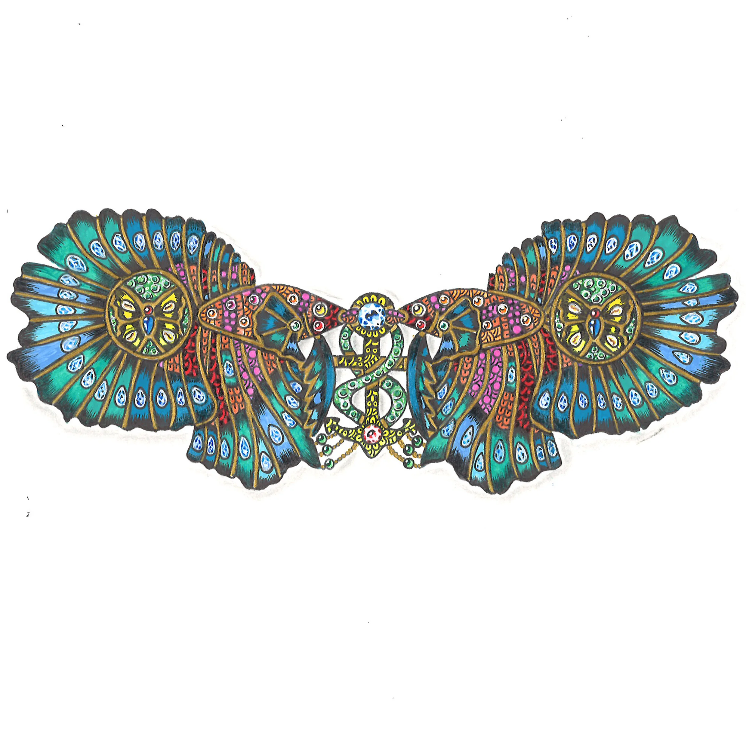 Dessin de la manchette Pisces par Emeline Piot- 2019. ©adagp