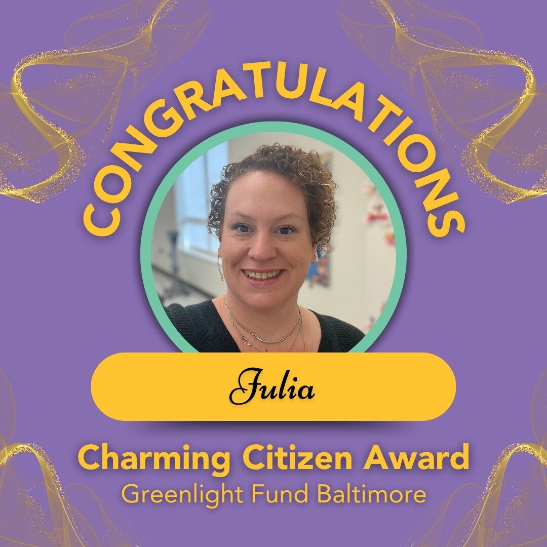 Please join us in celebrating our own Chief Executive Officer Julia Baez, who was awarded the Charming Citizen Award from GreenLight Fund Baltimore in a ceremony yesterday at the historic @borailmuseum! The award recognizes her &quot;unwavering commi