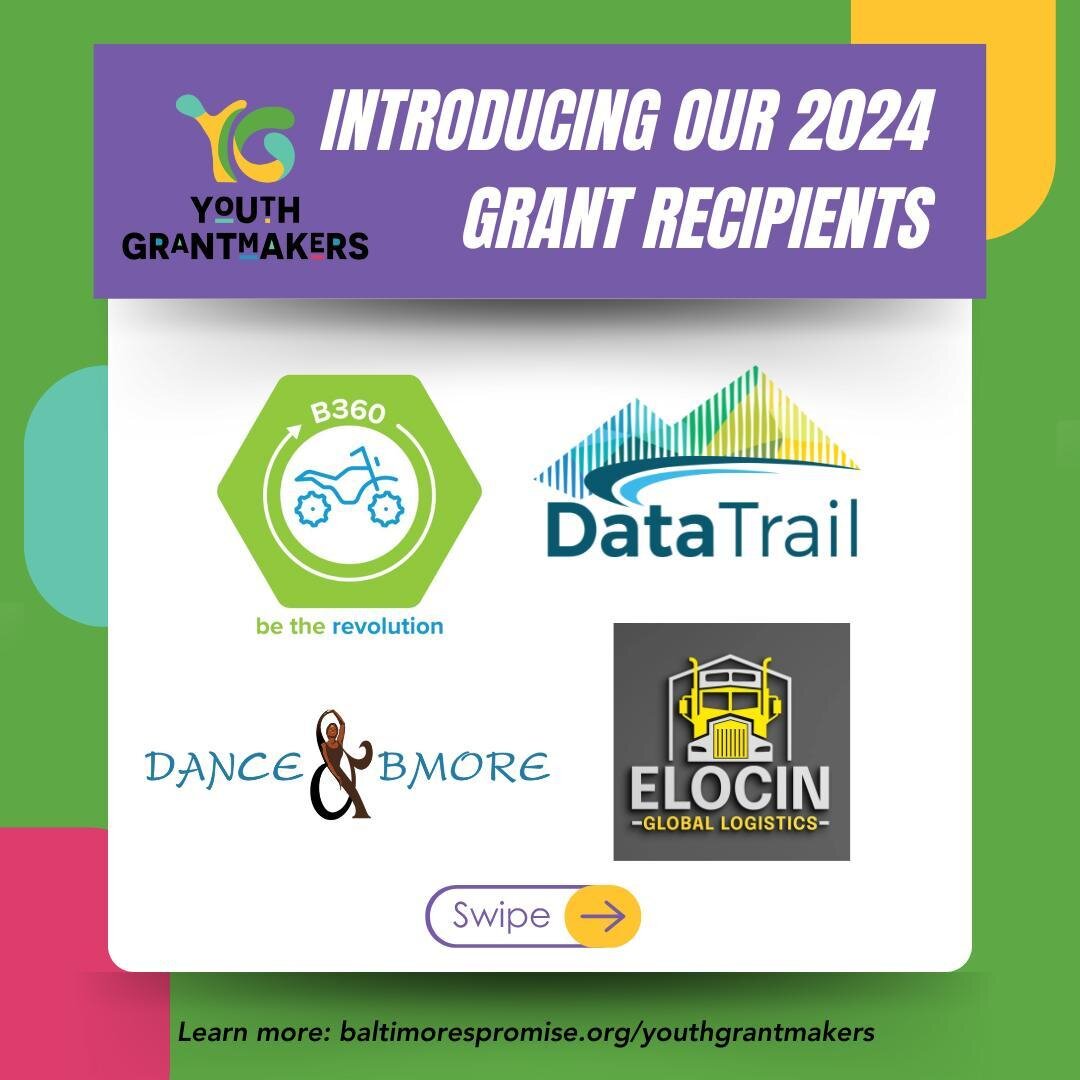 We are thrilled to announce the grant recipients of the Youth Grantmakers' A Promise II BMORE: BMORE On Purpose! 

We received many incredible applications, but these workforce and post-secondary employment programs exemplified our values and vision 