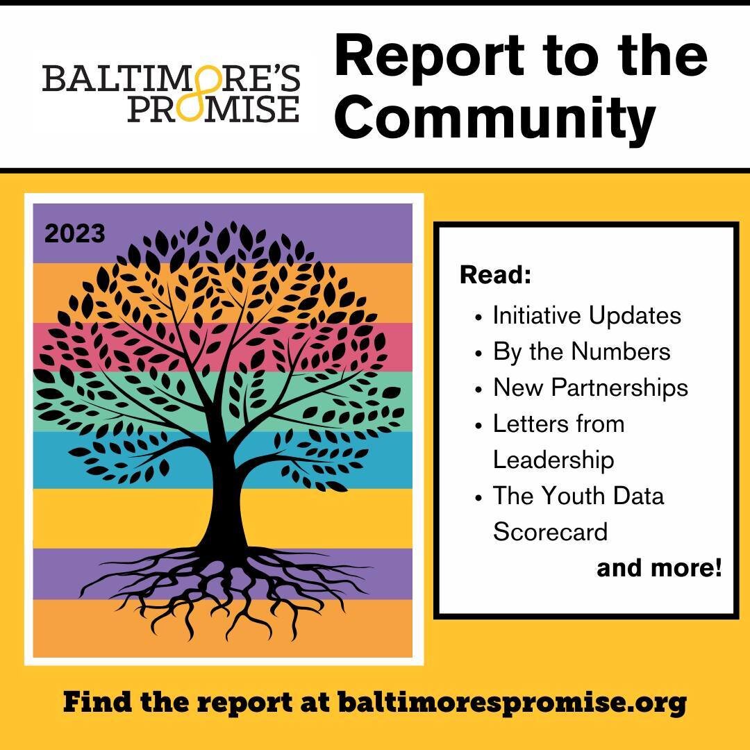 Our annual report is here; have you read it yet? See all the updates, including the Baltimore Youth Data Scorecard, at baltimorespromise.org! Then, let us know: What did you find the most interesting?

#QOTD #AnnualReport #NonprofitReport #BaltimoreI