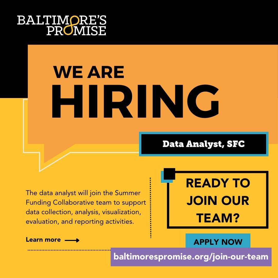 Are you a data analyst with a passion for change? We are hiring!

This data analyst will join the Summer Funding Collaborative (SFC) &mdash; a partnership between public, private, and nonprofit organizations that supports high-quality summer programs