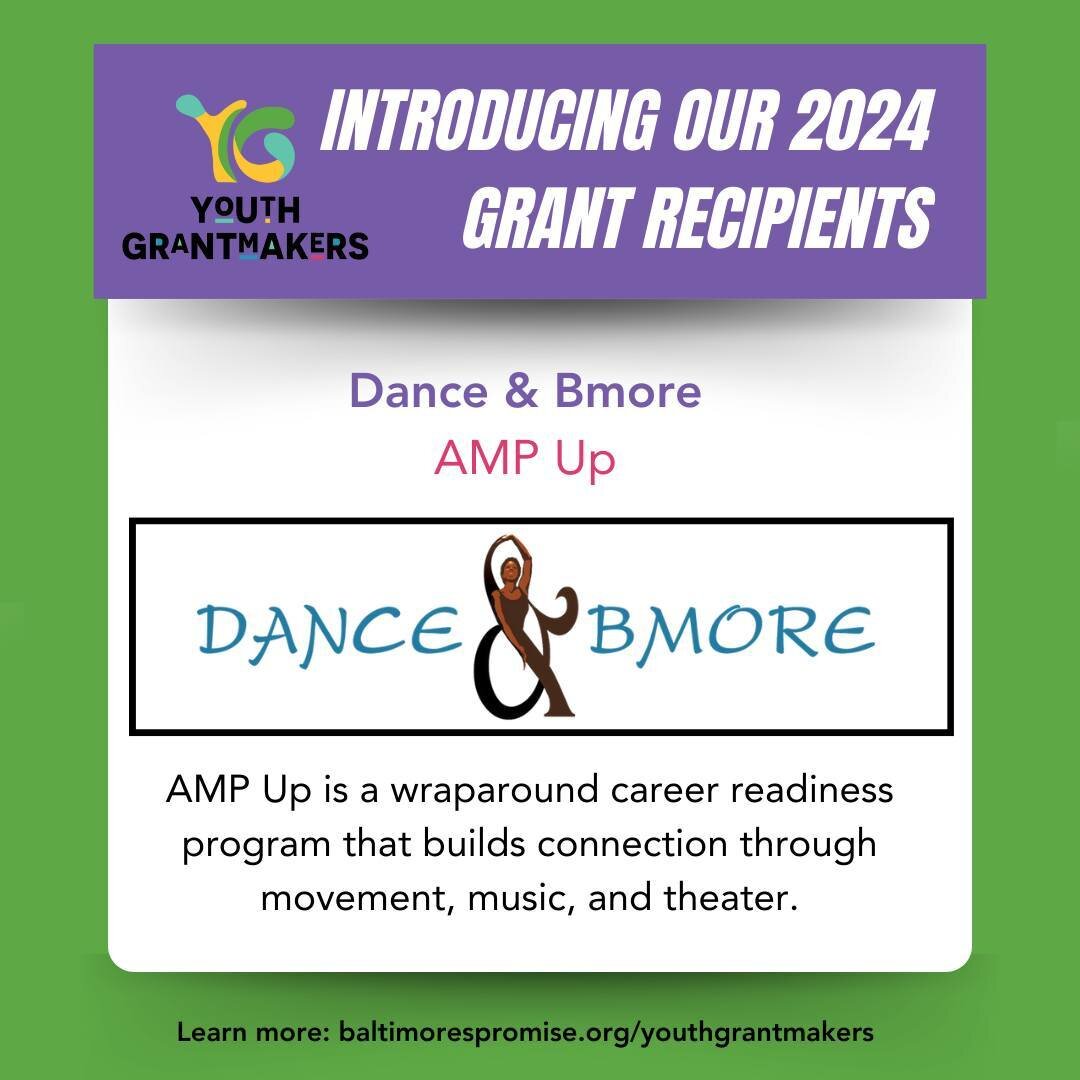 Let us introduce our third Youth Grantmakers cohort II grantee, @danceandbmore&rsquo;s AMP Up. AMP Up is a wraparound career readiness program that integrates academic pursuits with real-world professional development. The Youth Grantmakers&rsquo; gr