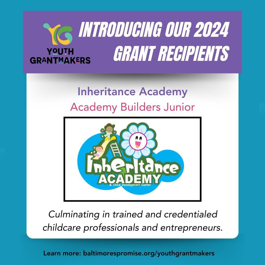 Let&rsquo;s put the spotlight on @inheritanceacademy&rsquo;s Academy Builders Junior program, one of the Youth Grantmakers cohort II grantees! 

This grant will fund 20 young adults through this childcare and entrepreneurship program, which includes 