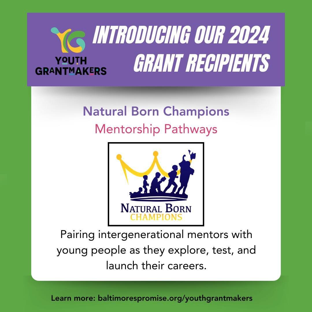 Today&rsquo;s spotlight is on Natural Born Champions&rsquo; Mentorship Pathways. 

Thirty participants funded through this grant will team with a mentor as they explore a wide variety of potential career pathways, choose an internship path, gain work