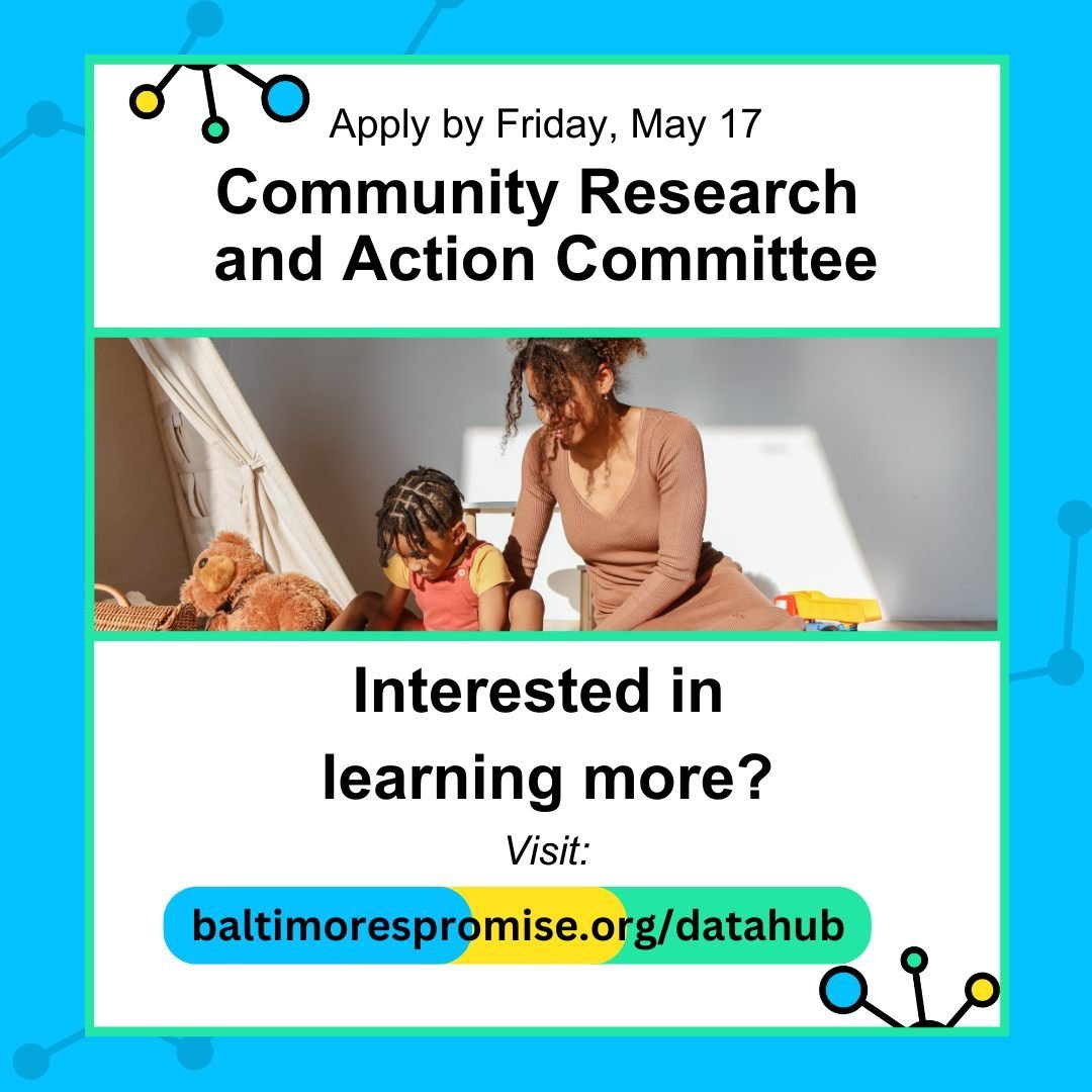 Applications for the Baltimore City Youth Data Hub's Community Research and Action Committee are being accepted through Friday, May 17. What does the application process look like?

First, we want to hear why you&rsquo;re interested in joining us, ei