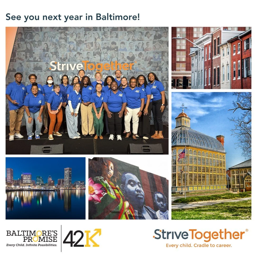 🥳 The secret&rsquo;s out! We are excited to host our fellow @StriveTogether Cradle-to-Career Network partners in Baltimore for next year&rsquo;s network convening! Come find out why we are so passionate about our city (and Old Bay), learn about Balt