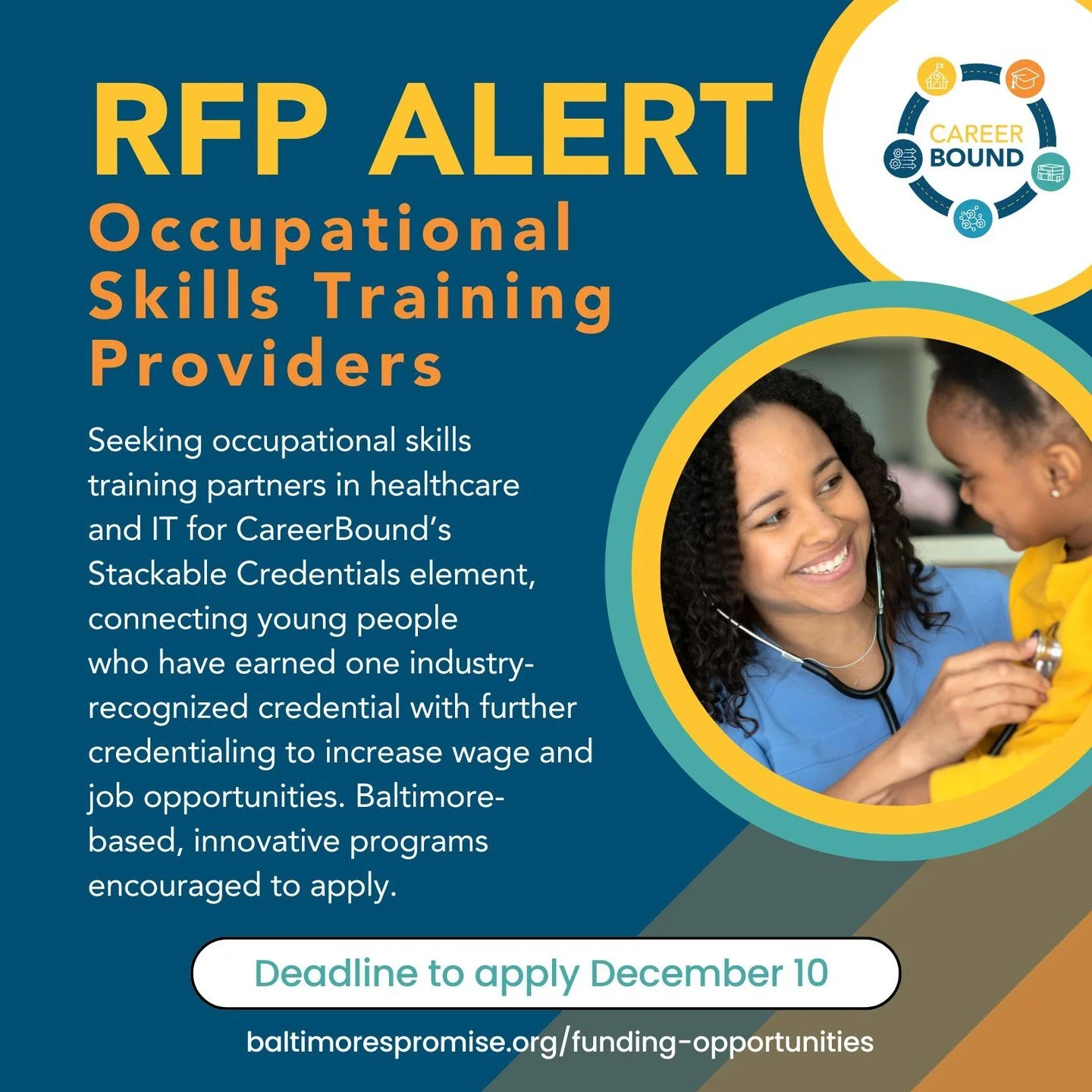 Are you helping young people build careers in healthcare or IT? CareerBound is looking for training partners to join our Stackable Credentials element&mdash;helping youth take the next step toward higher wages and long-term career goals. 

Under this
