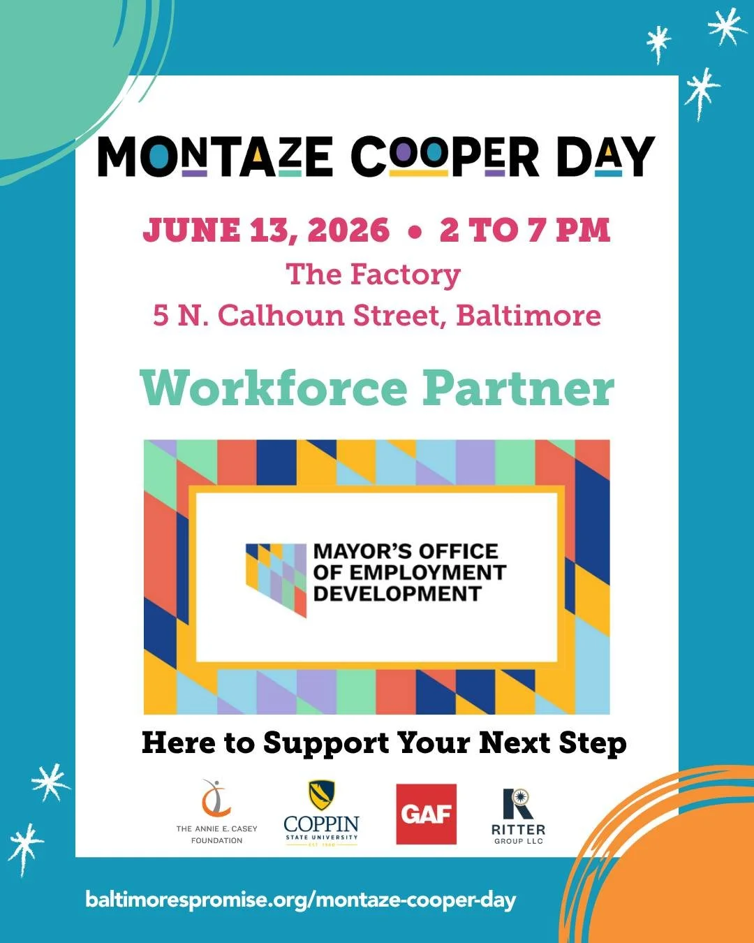 Opportunities matter &mdash; and so does access.

We&rsquo;re excited to welcome the Mayor&rsquo;s Office of Employment Development @jobsbaltimore to Montaze Cooper Day 2026 to connect young people with workforce resources, career pathways, and oppor