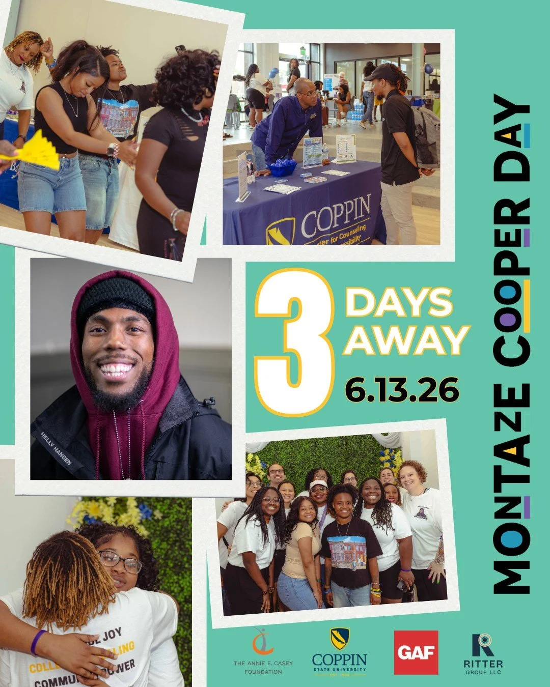 In 3 days, Montaze Cooper Day takes over The Factory!

For one day, the space will be filled with music, wellness, food, resources, conversation, creativity, and opportunities designed with Baltimore&rsquo;s young people at the center.

Come through 