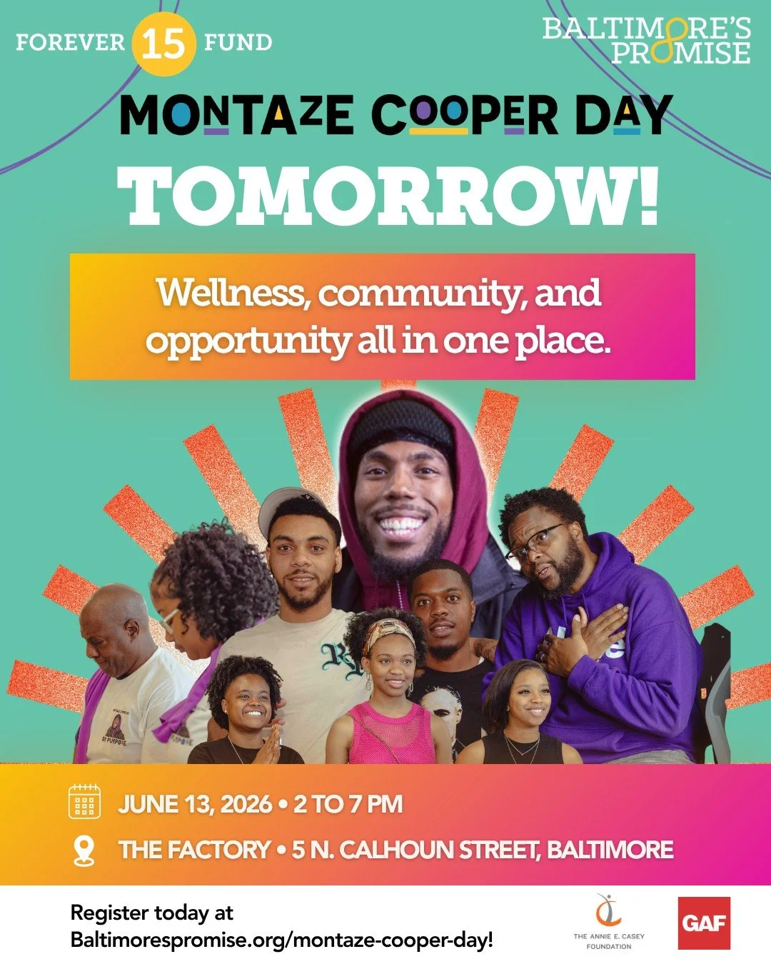 We&rsquo;ll see you tomorrow!

Montaze Cooper Day is bringing together resources that support your well-being, your goals, and your next steps.
If you&rsquo;re ages 14&ndash;24, you can expect:
 ✨ Free food + music + on-site child care
 ✨ Wellness an
