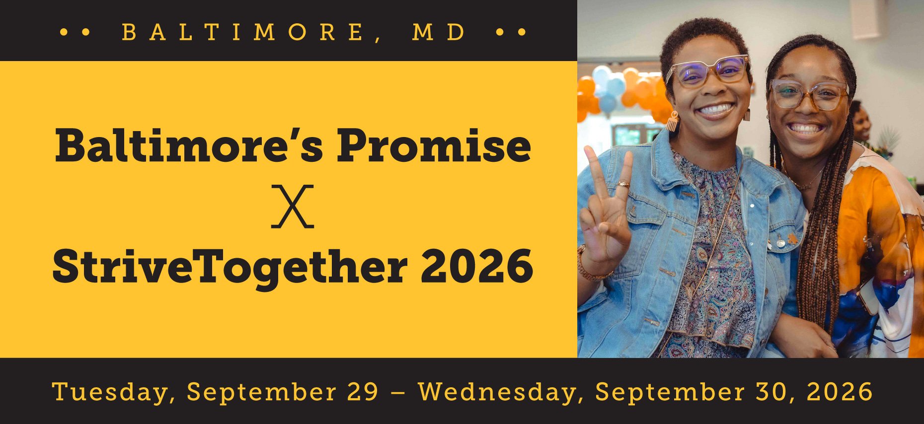 Baltimore’s Promise x StriveTogether Pre-Convening event graphic