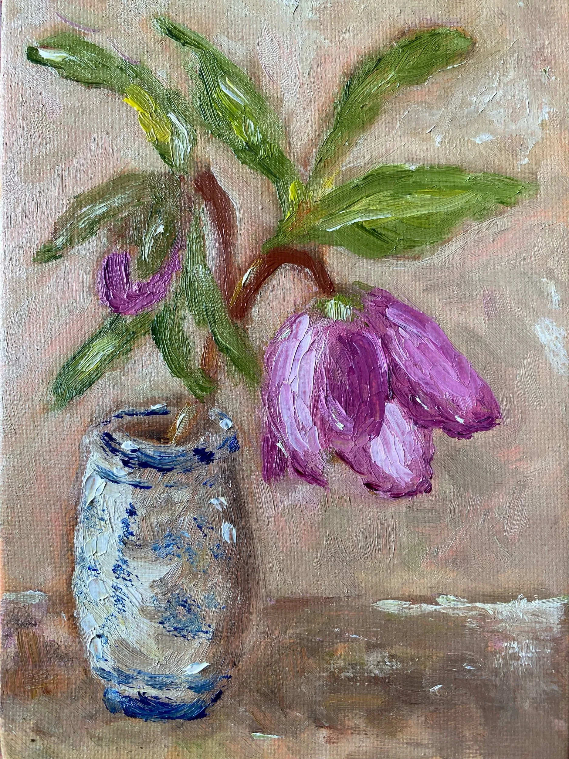 Hellebore in Pottery Jug