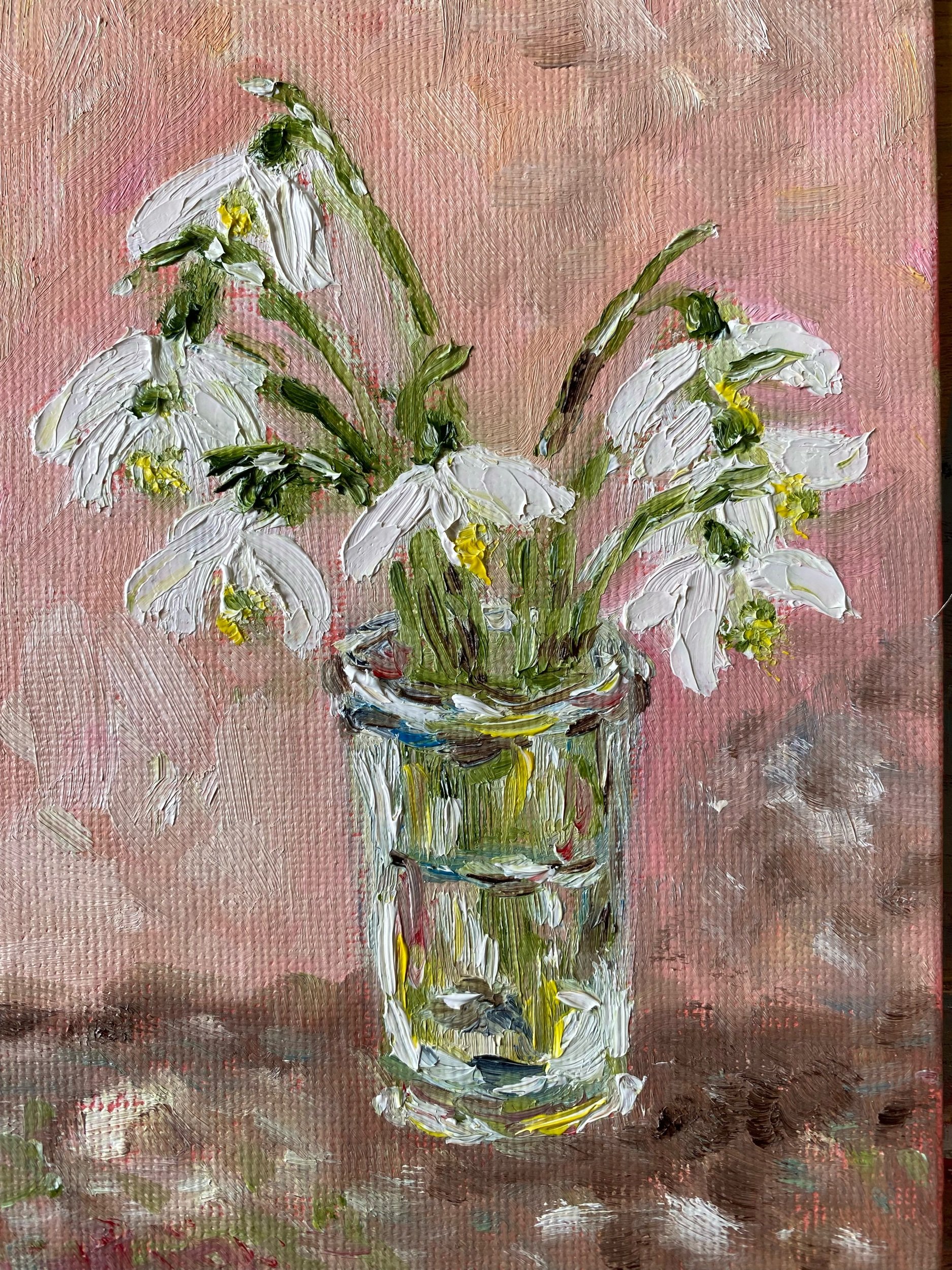 Snowdrops in Vintage Jar