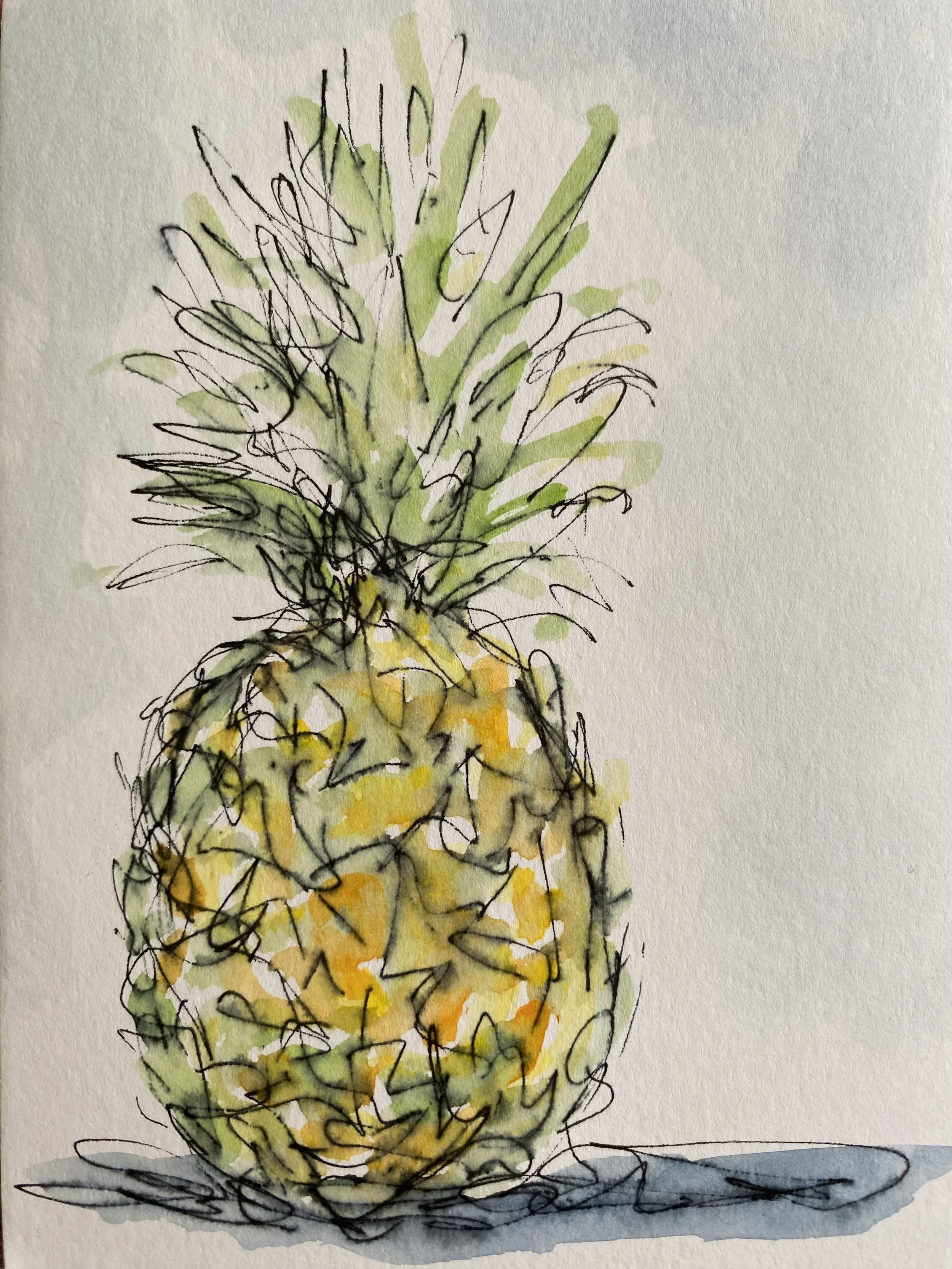 Pineapple Watercolour 