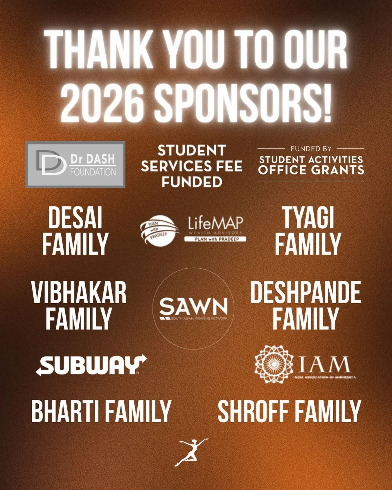 Introducing our 2026 sponsors!! Thank you for all your support in making Jazba 2026 possible!

#season12🧡
