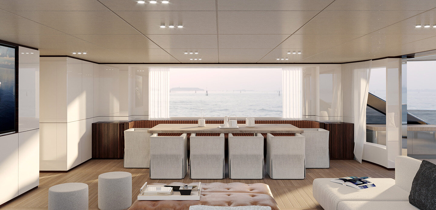  Benetti Oasis 40M Yacht - Sky Lounge View 