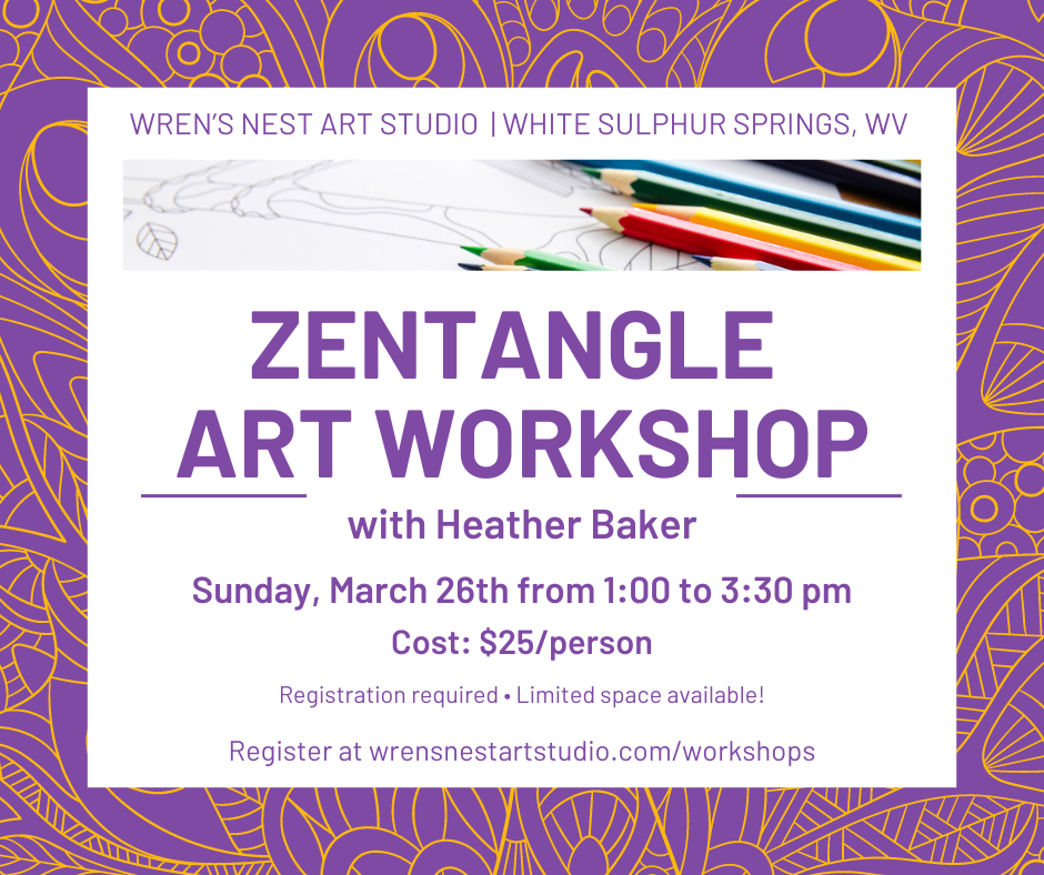 Zentangle Art with Heather — Wren's Nest Art Studio