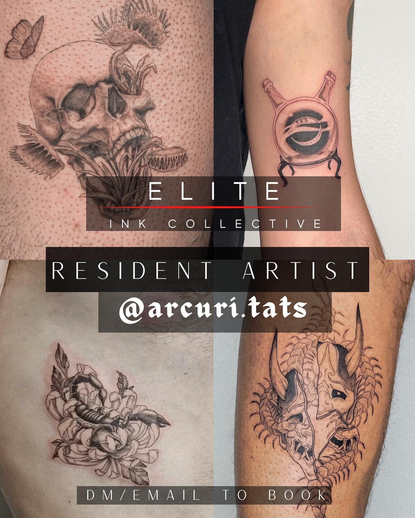 🚨 Resident Artist Alert!🚨 @arcuri.tats will be joining Elite Ink Collective as a resident junior artist starting today. Check out her profile 🙏🏼 @arcuri.tats . She has been our apprentice for some time now and has finally graduated to Junior Arti