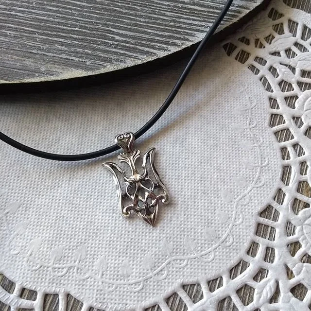 Stylized Trident for ladies.  Sterling silver. Available in our store at mytotem.ca #mytotem #trident  #pendant #pendantforwomen #giftidea #jewelryforwomen #jewelrydesign #fashionjewelry #sterlingsilver #sterlingsilverjewelry  #ukrainianculture #ukra