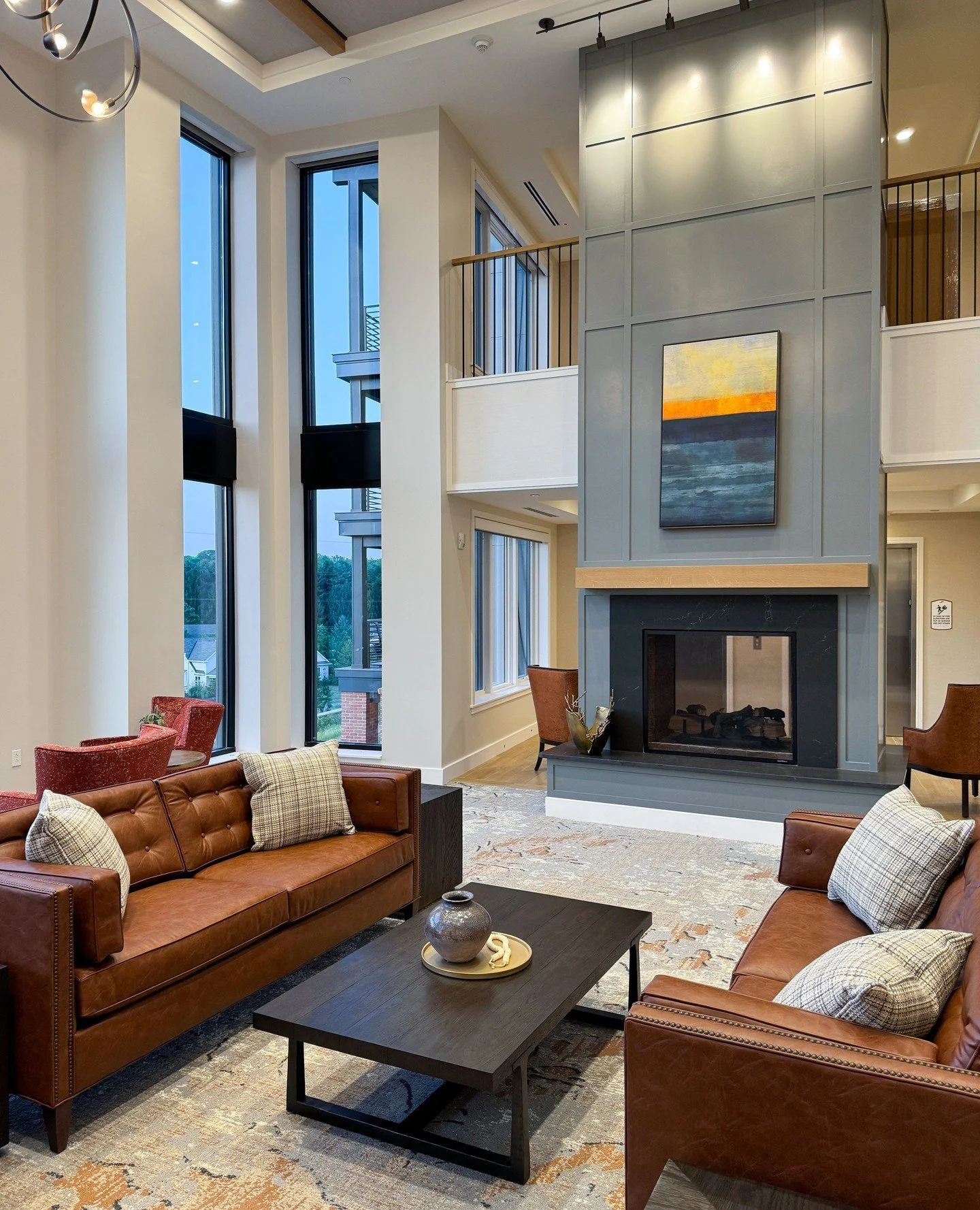 Grounded in nature. Designed for connection.⁠
At The Highlands at Wyomissing, art and texture come together to bring the beauty of the outdoors in &mdash; warm, serene, and timeless.⁠
⁠
⁠
⁠
⁠
#CreativeA #SeniorLivingDesign #ArtThatConnects #Biophilic