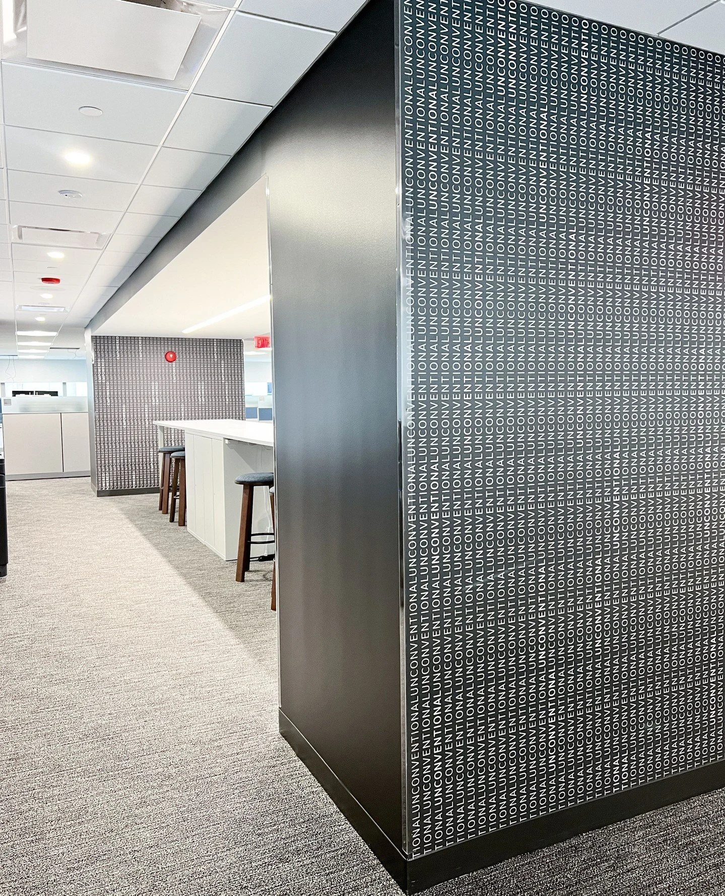 Unconventional, on repeat.⁠
A 360&deg; column wrap that proves typography can be architectural, immersive, and anything but expected.