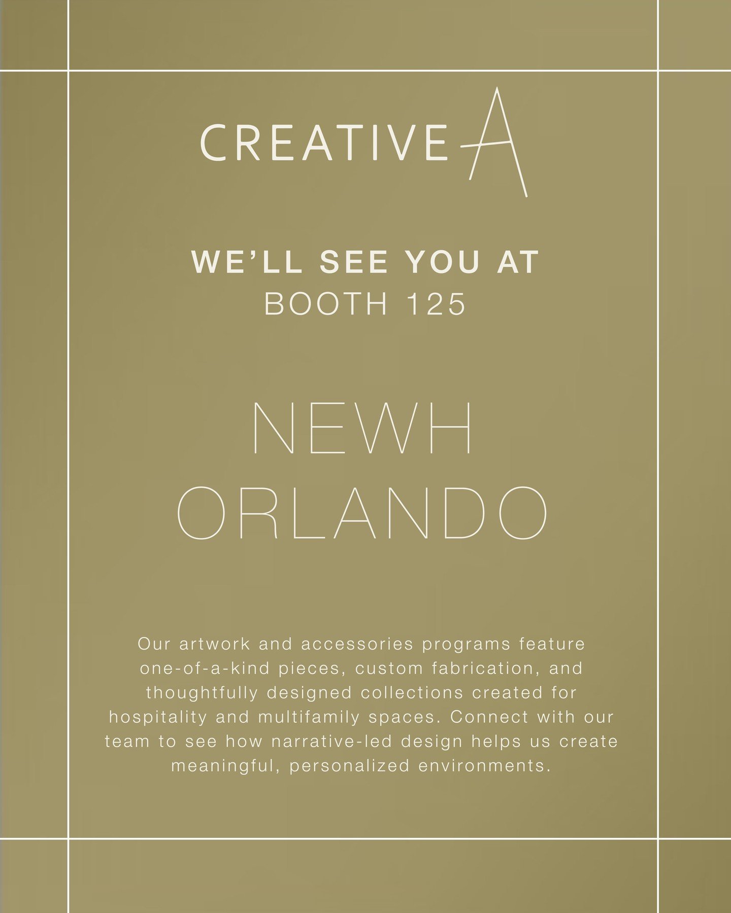 We can&rsquo;t wait to connect with you in Orlando!⁠
⁠
Stop by Booth 125 to see our one-of-a-kind, custom-fabricated designs and hear how narrative-led design guides our approach to creating meaningful, personalized environments.