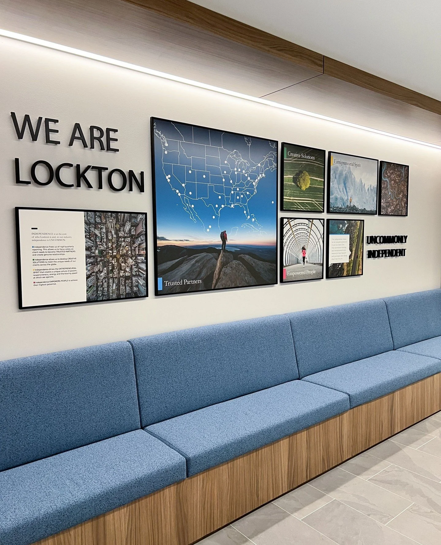 Creative A fabricated this bold branding wall to celebrate culture, connection, and identity&mdash;because great spaces should reflect the people and purpose behind them.